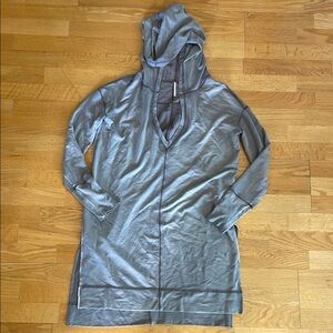 Free People Grey over sized Hooded Tunic